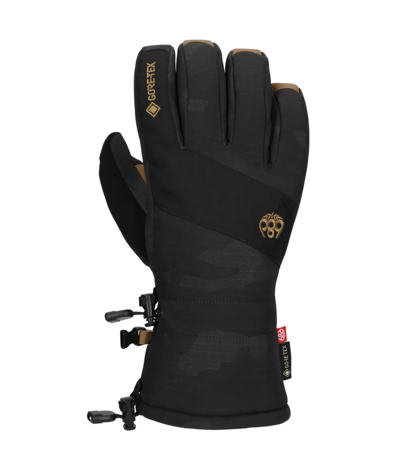 gore tex bicycle gloves 686 Men's GORE-TEX Linear Glove, Black Camo / XL