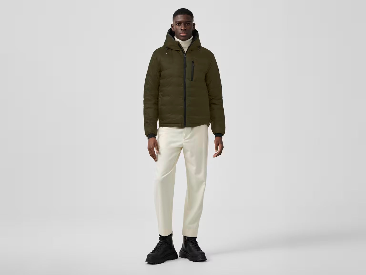 Canada Goose Lodge Hoody Black Label Men Military Green XXL