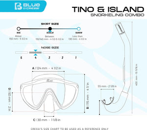 Cressi Tino & Island 2.0 Swim Mask Combo - Youth - 2025