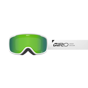 giro roam snow goggles Giro Unisex Roam Goggle – White Stacked – Loden Green Lens