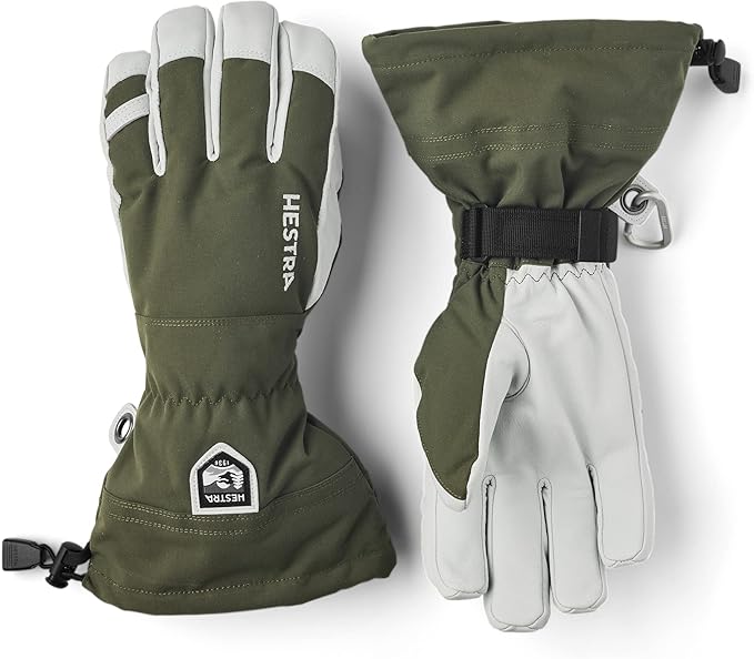 Hestra Army Leather Heli Ski Glove - Olive