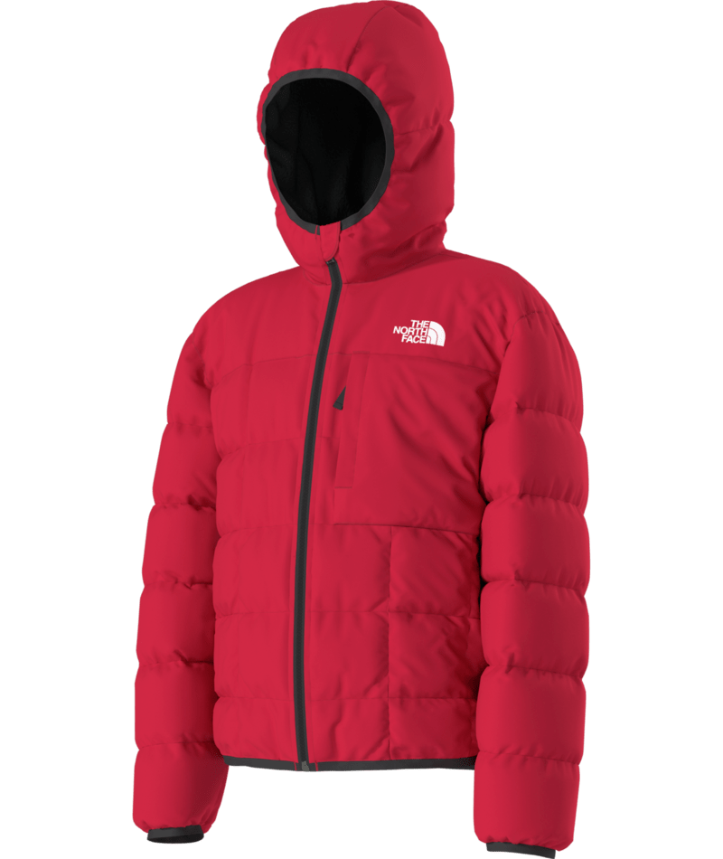 The North Face Boys Reversible Shasta Hooded Full Zip Jacket Large TNF Red
