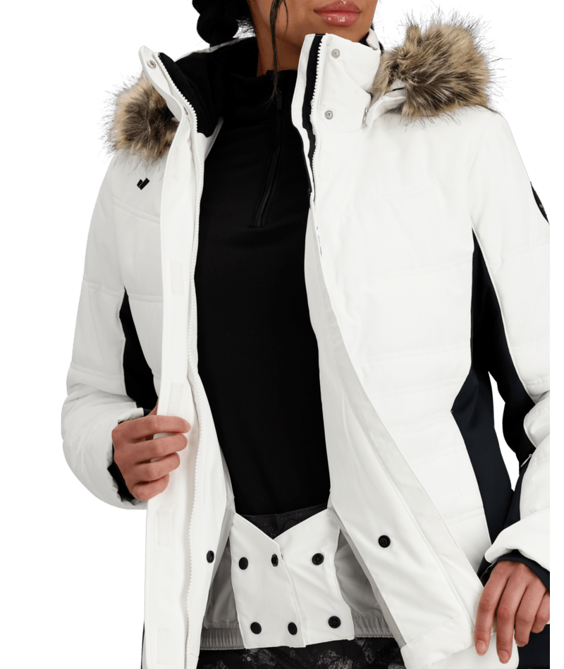 Obermeyer Women s Tuscany II Insulated Hooded Ski Jacket with Faux Fur Trim
