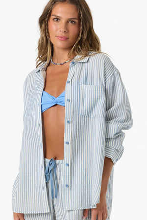 O'Neill Leni Stripe Relaxed Shirt - Women's