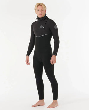Rip Curl E-Bomb 4/3 Zip Free Hooded Wetsuit - Men's