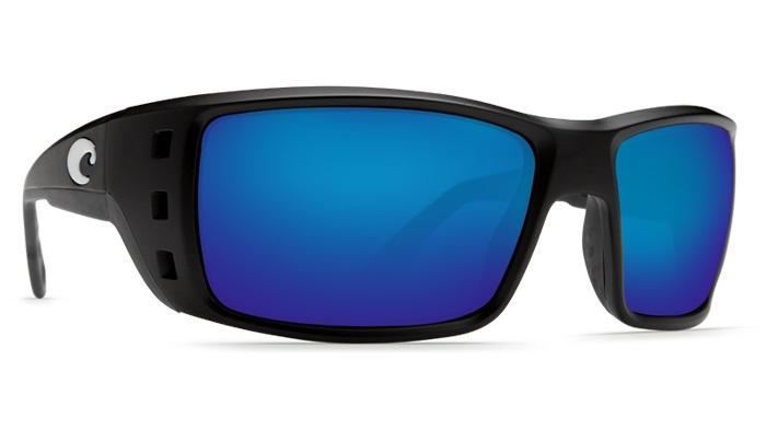 Costa Del Mar Permit Sunglasses - Matte Black - Blue Mirror