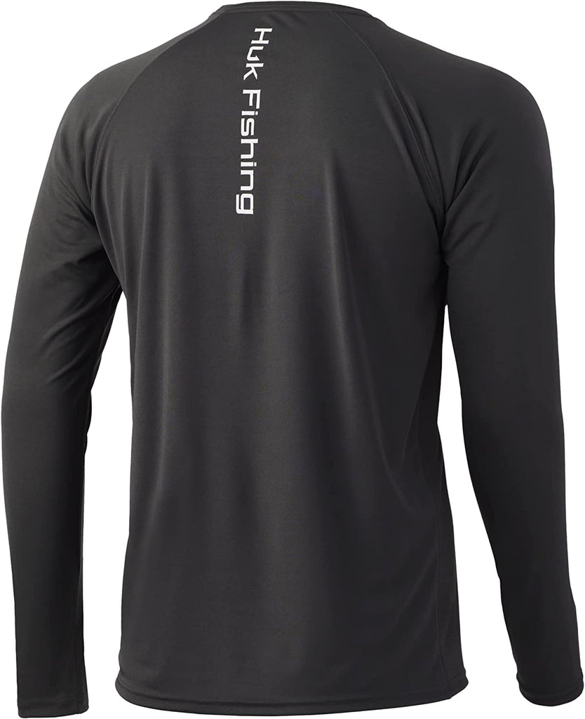 Huk Men's Vented Pursuit Long Sleeve Shirt, Medium, Oyster