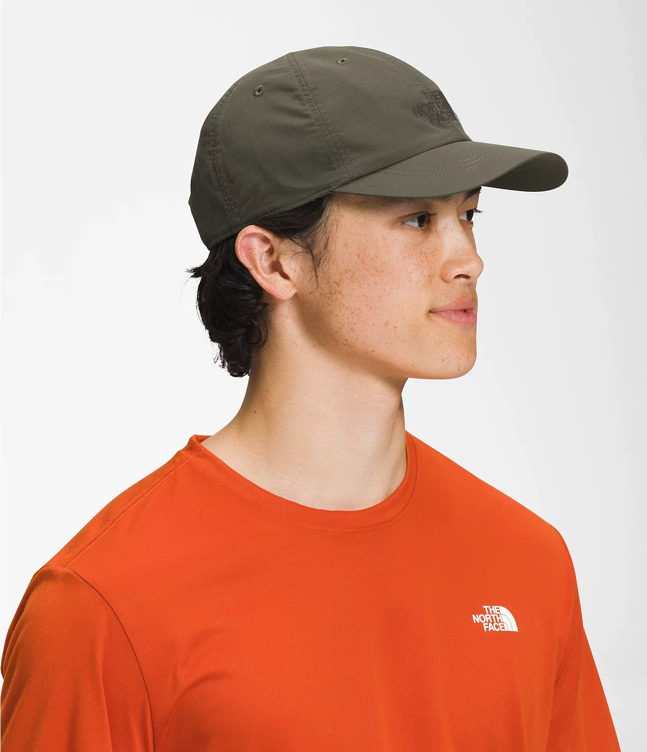 Red north face cap shop
