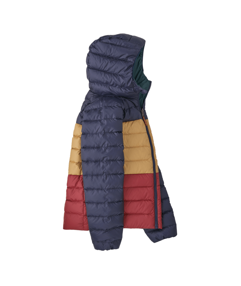 Patagonia Kids Reversible Down Sweater Hoody Fuscia Burl Red Large