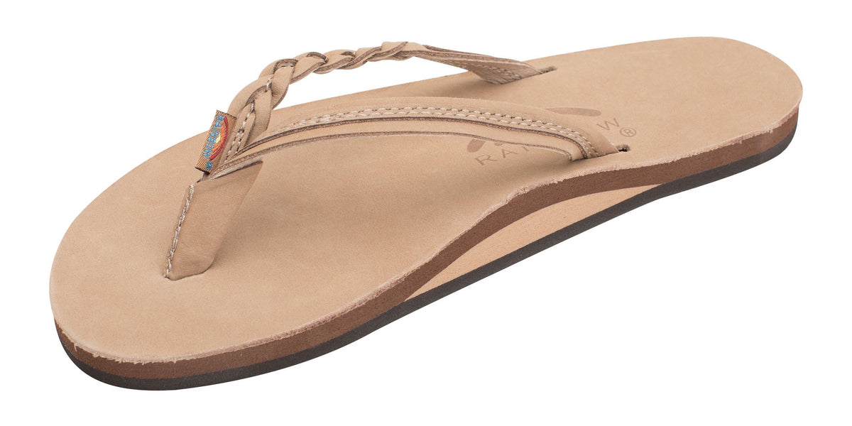 Womens rainbow shop braided flip flops